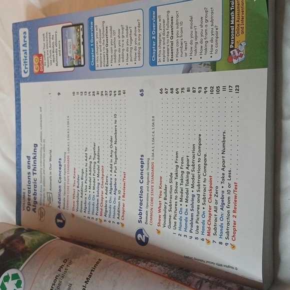 Go Math! Volume 1 Textbook/Workbook In New, Good Condition - Picture 4 of 11